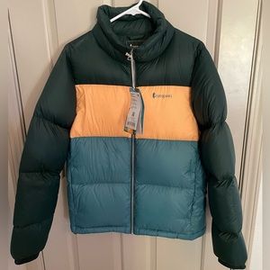 Cotopaxi Women’s Solazo Down Jacket Dark Forest & Melon Medium